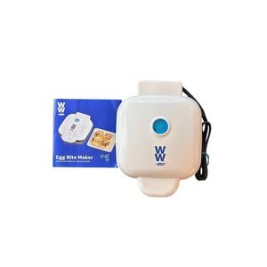 WW by Dash Egg Bite Maker White Compact Breakfast Machine with Recipe Guide